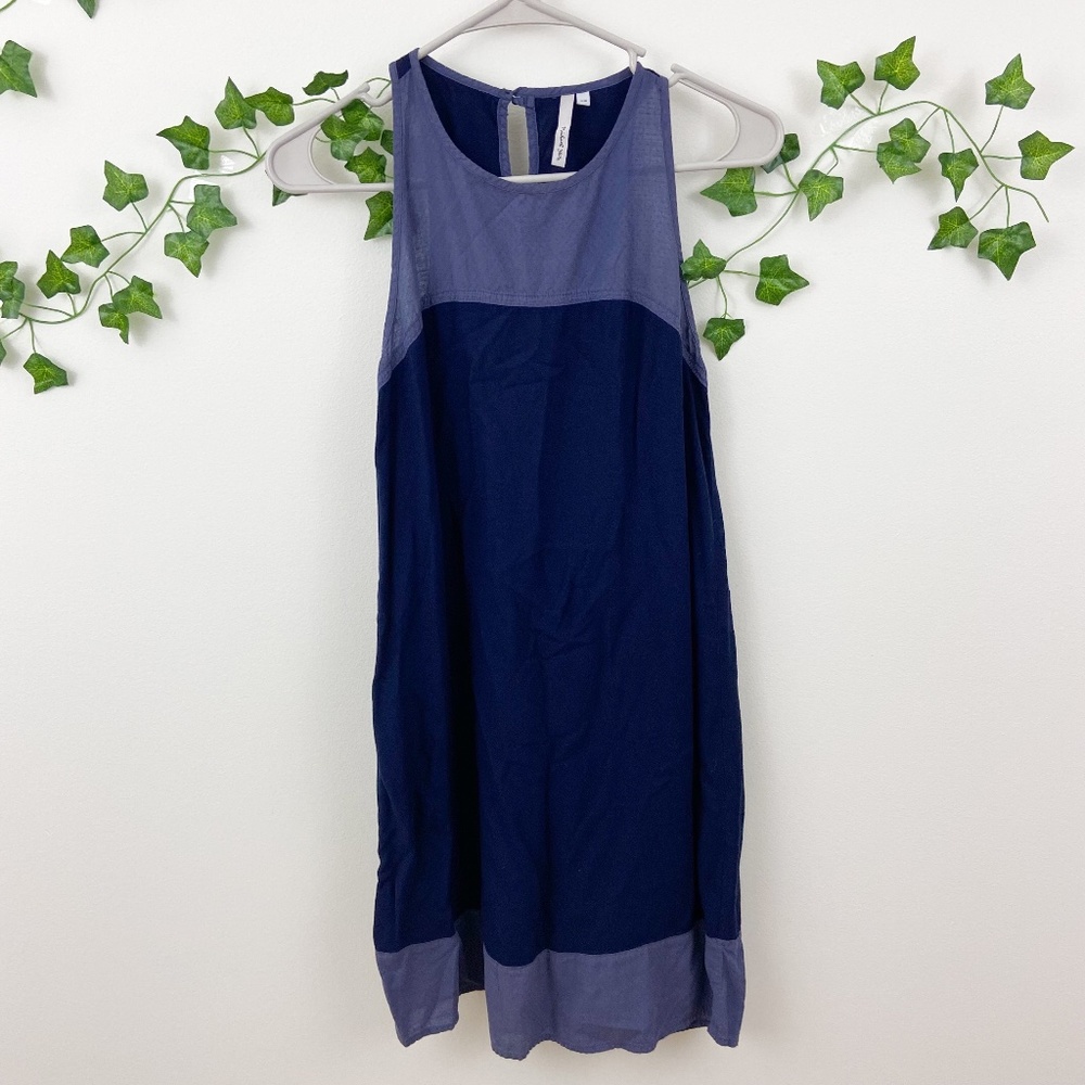 Michael Stars blue sleeveless mini shift dress XS